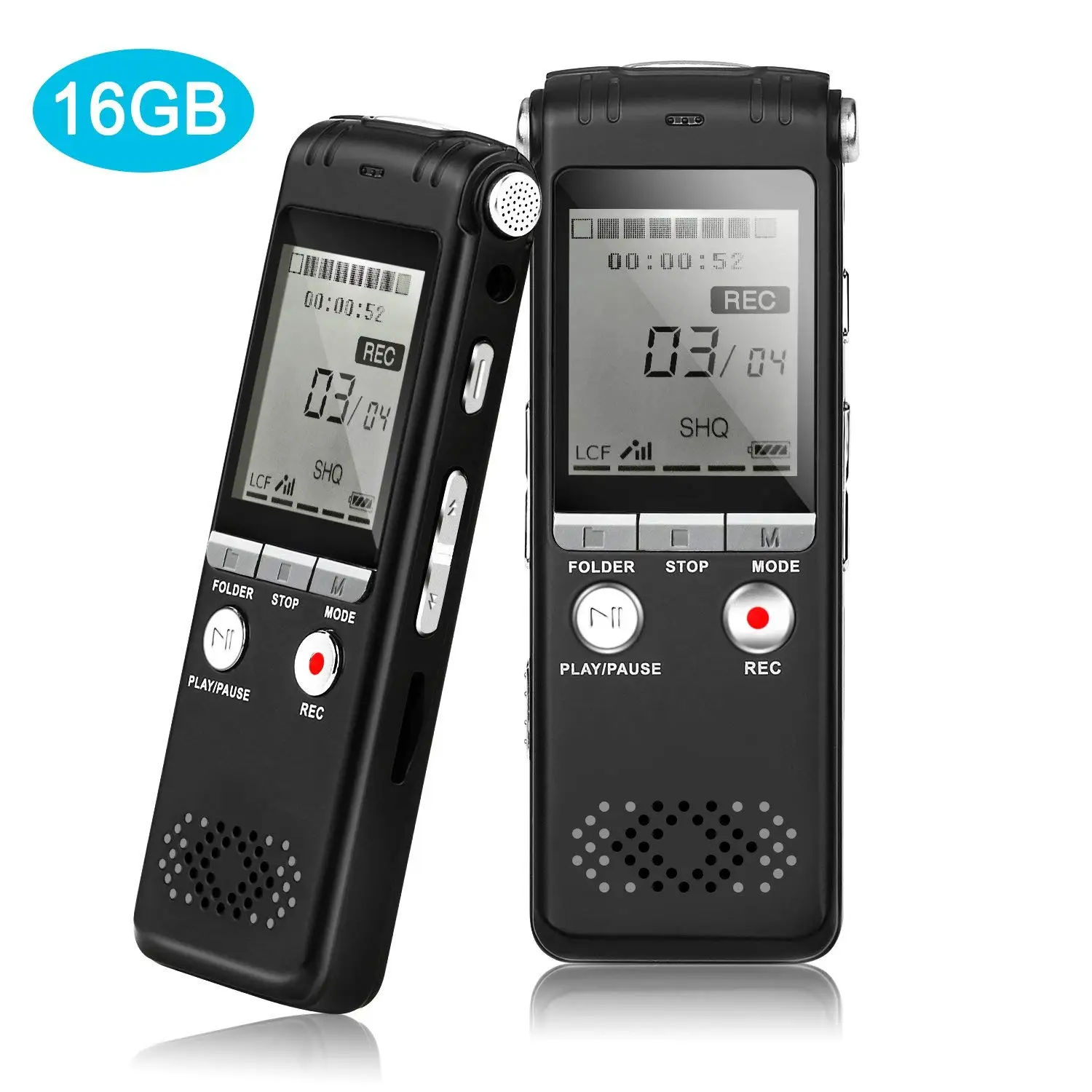 Digital Voice Recorder 16GB Audio Sound Dictaphone