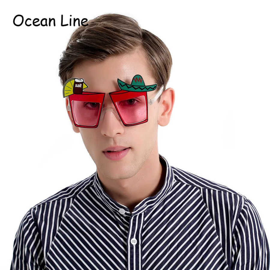 Funny Lemon Juice Cocktail Wine Mexican Style Party Glasses Holiday