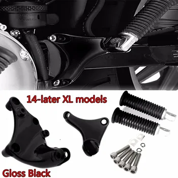 

Gloss Black Rear Passenger Foot Pegs with Mount For Harley Sportster XL 883 883R 883C 883L Low Custom