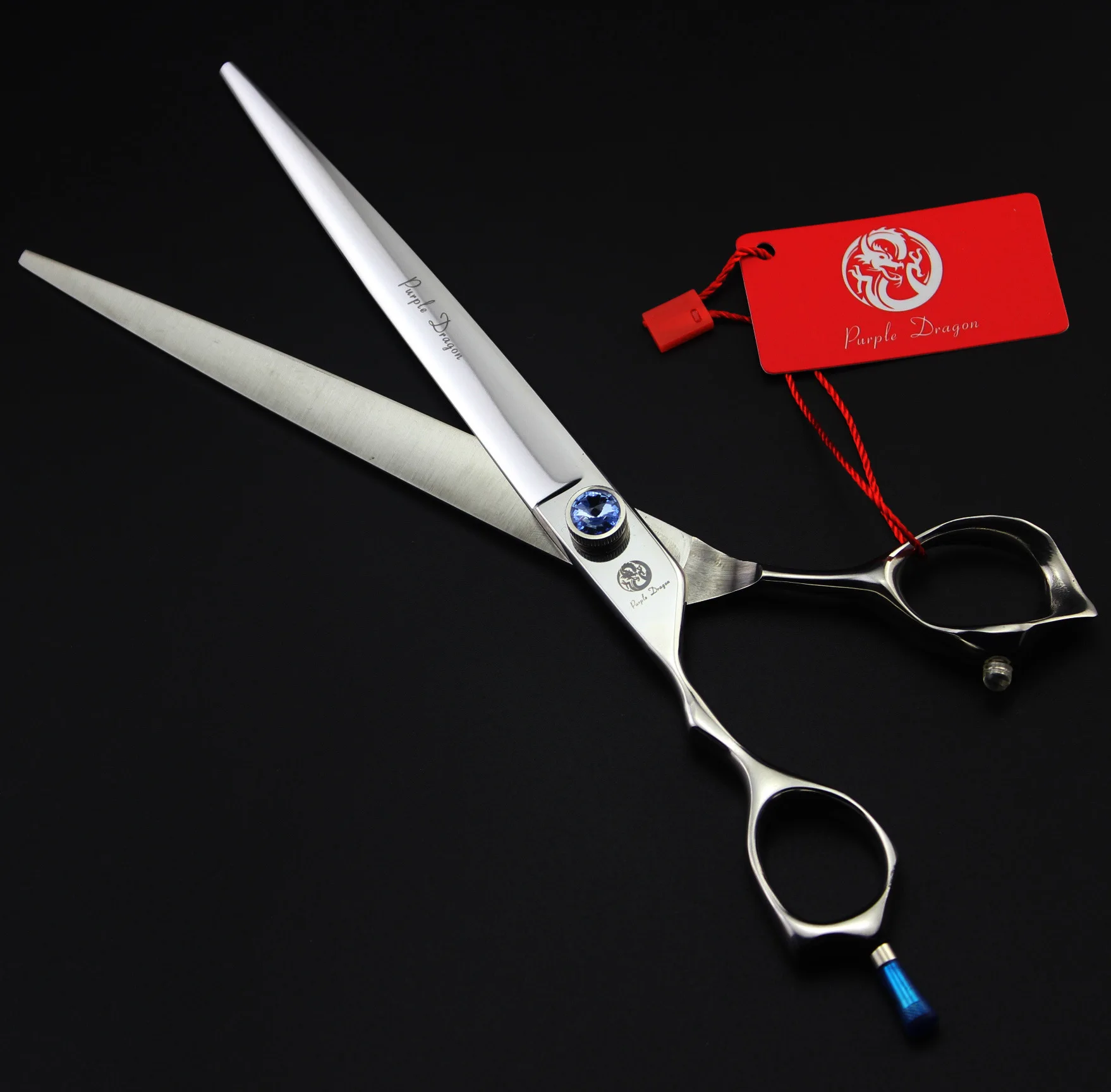 

8 inch Hand Left Blue Stone Purple Dragon JP440C Dog Grooming Scissors /Shear with bag