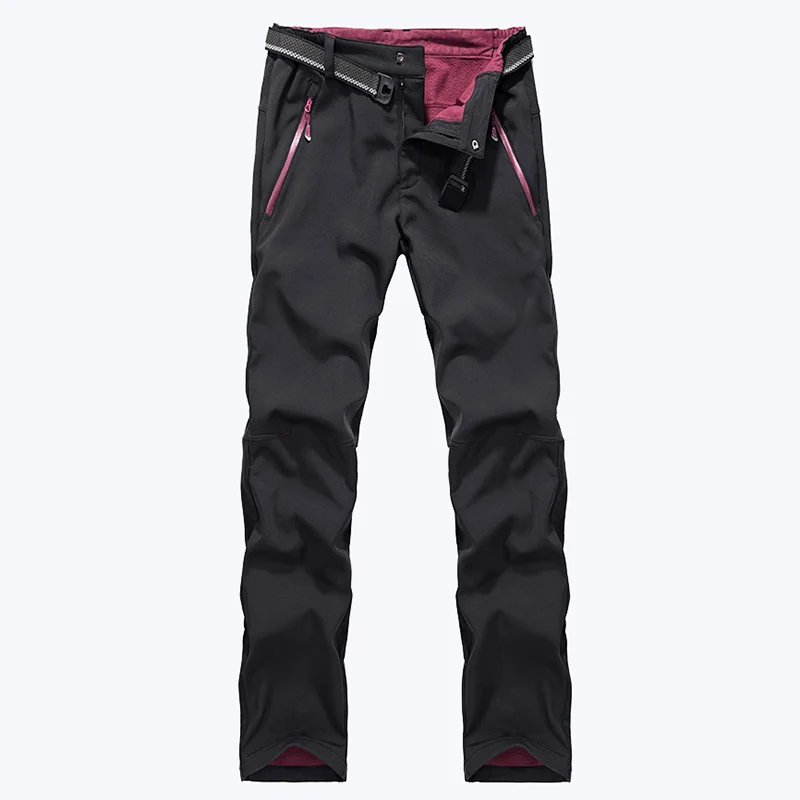 Shifuren al aire libre Pantalones de senderismo para hombres invierno cálido fleece Softshell a prueba de viento impermeable Pantalones para camping trekking Pesca