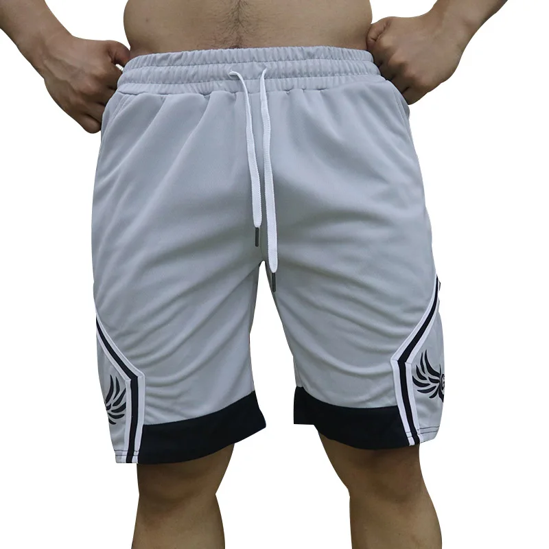 Для мужчин бренда Slim Fit Короткие брюки Фитнес Бодибилдинг Сталкивателем шорты