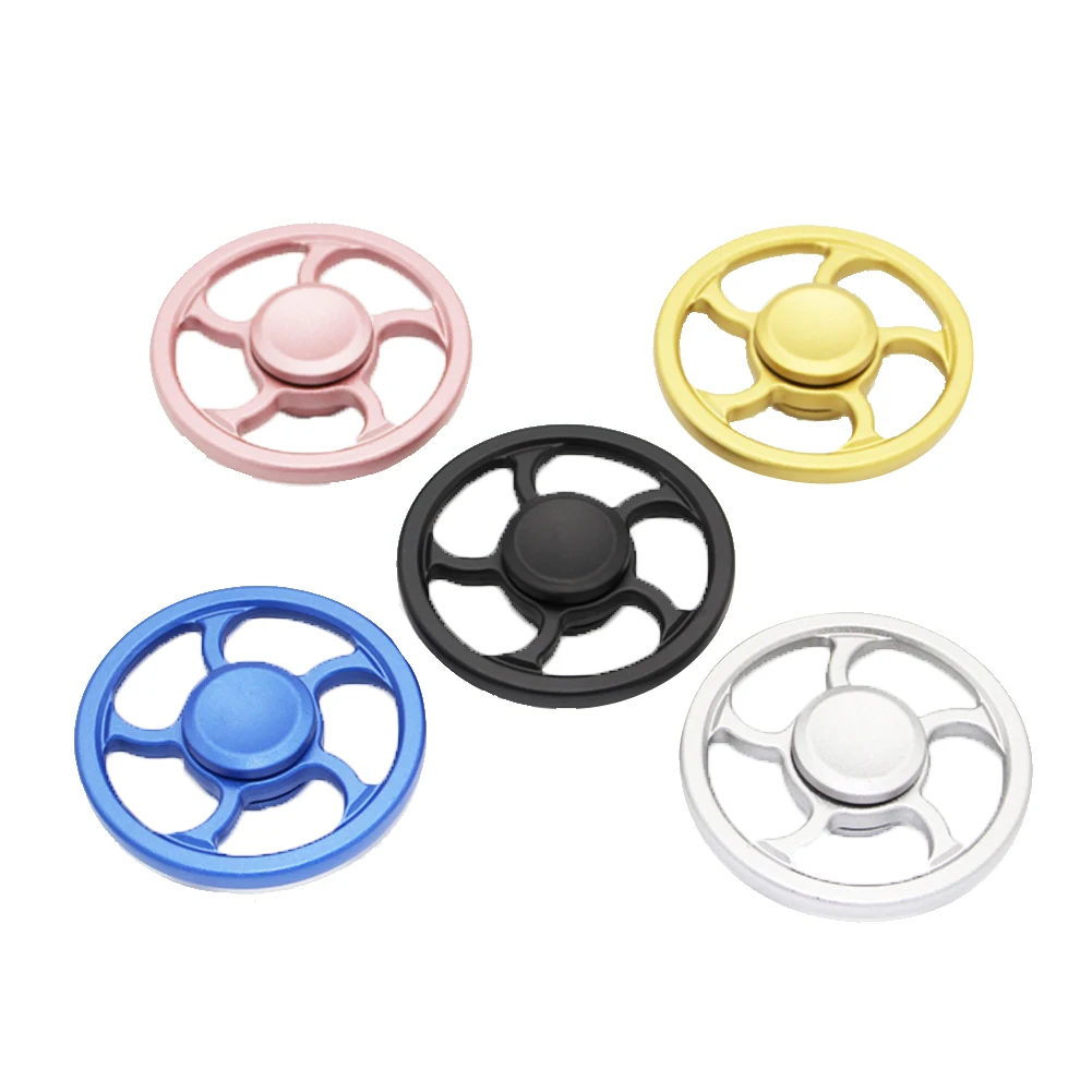 

Colorful Round Fire Wheel EDC Fidget Spinner Metal Hand Spinner for Autism and ADHD Focus Anxiety Stress Relief Finger Toys