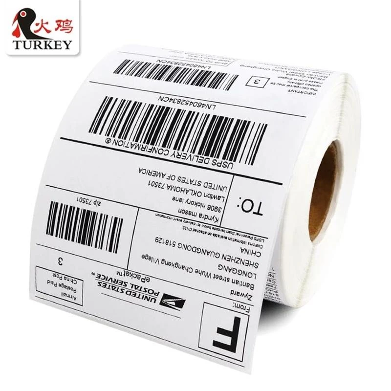 Direct Thermal Labels 100MM X100MM, roll of 500 labels for zebra shipping address print label 4x4 inches