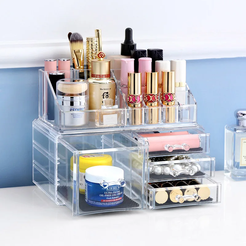 Buy Drawer cosmetics holder Lipstick Holder Display Stand Clear Acrylic