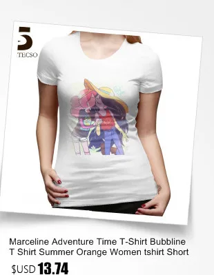 Футболка Marceline Adventure Time, не Изготовленная из сахарной футболки, повседневная женская футболка с коротким рукавом XXL, простая женская футболка с круглым вырезом