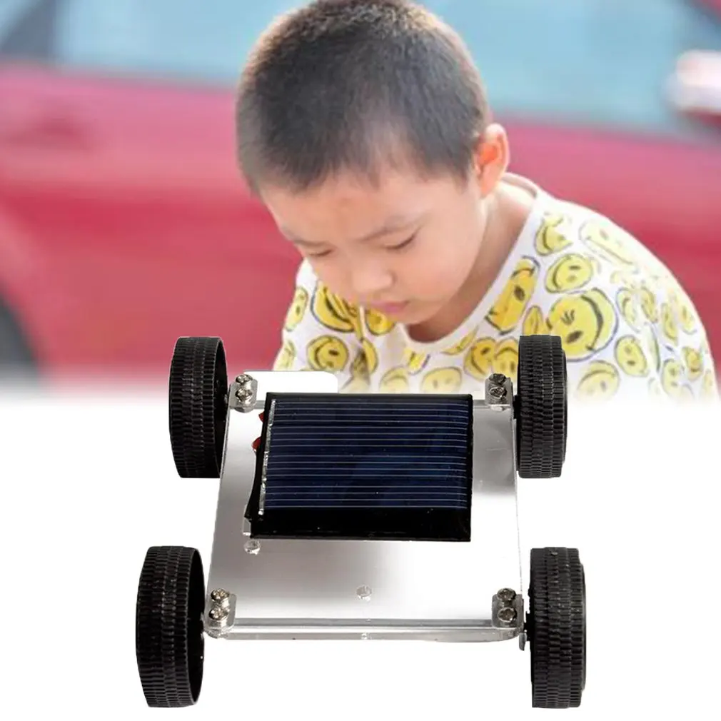 DIY ветер вверх солнечная игрушка сборный автомобиль игрушки питание