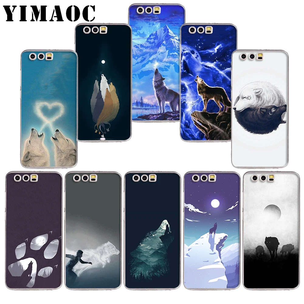 

YIMAOC 75z Beautiful Wolf Design Soft TPU Case for Huawei Honor 10 9 lite 7A Pro 7C 7X 8X Nove 3 3i