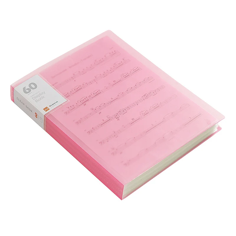 

60 Pockets A4 File Folder Business Paper Document Holder File Organizer Multi-Layer Transparent Folder Binder Office Stationery