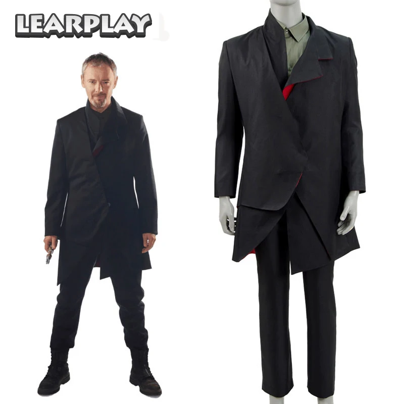 Черная Куртка Doctor Who S10 костюм для косплея длинная британская одежда брюки и
