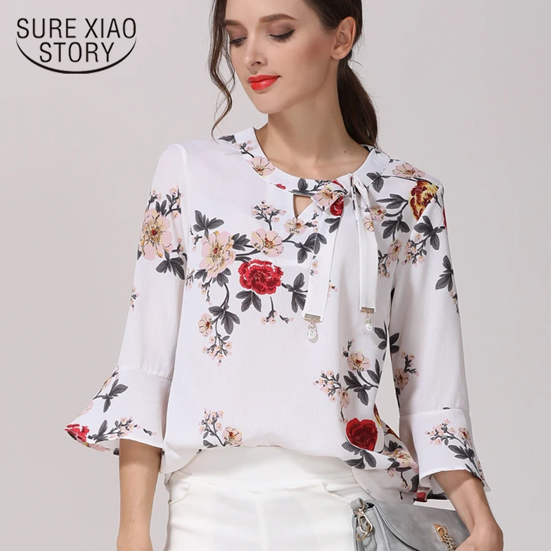 Blusas mujer de moda размера плюс женская блузка женская шифоновая блузка с коротким рукавом женские топы и блузки женские топы 3568 50