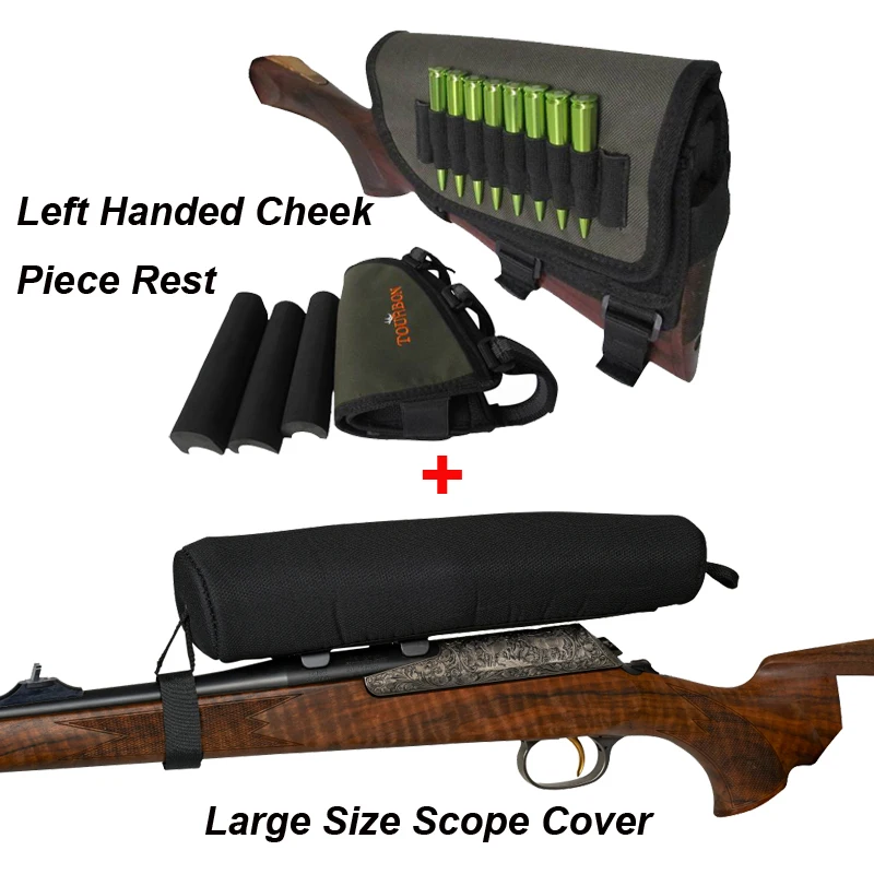 Tourbon Hunting Rifle Cheek Rest Pad Elastic Neoprene Scope Cover Ammo