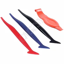 CNGZSY 4pcs/Box Window Tint Wrapping Tools Carbon Fiber Film Car Sticker Squeegee Corner Long Handle Bubble Clean Scraper B18+ CNGZSY 4pcs/Box Window Tint Wrapping Tools Carbon Fiber Film Car Sticker Squeegee Corner Long Handle Bubble Clean Scraper B18+