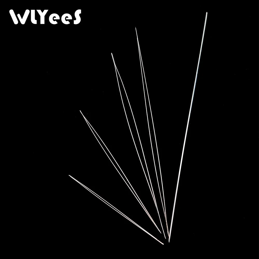 Иглы для бисероплетения WLYeeS с центральным отверстием изогнутые иглы инструменты