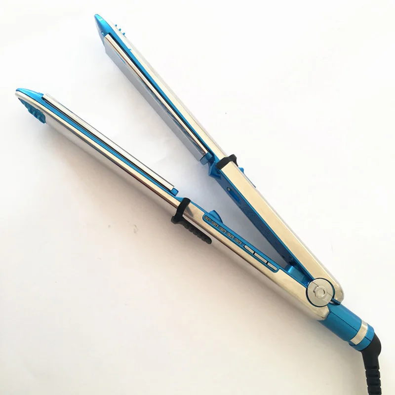 Professional Straightener High Temperature Plates Keratin Straightening Irons Titanium Flat Iron blue