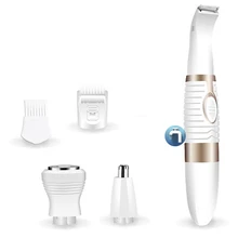 4в1 комплект влажная сухая Женская бритва бикини триммер прецизионный эпилятор для лица триммер для бровей форма женской фигуры инструмент женский станок для бритья