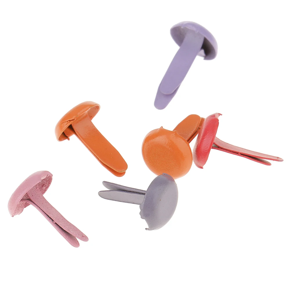 200 Pieces Metal Brad Paper Fastener For Scrapbooking Craft Children DIY Brads Fastener  Craft