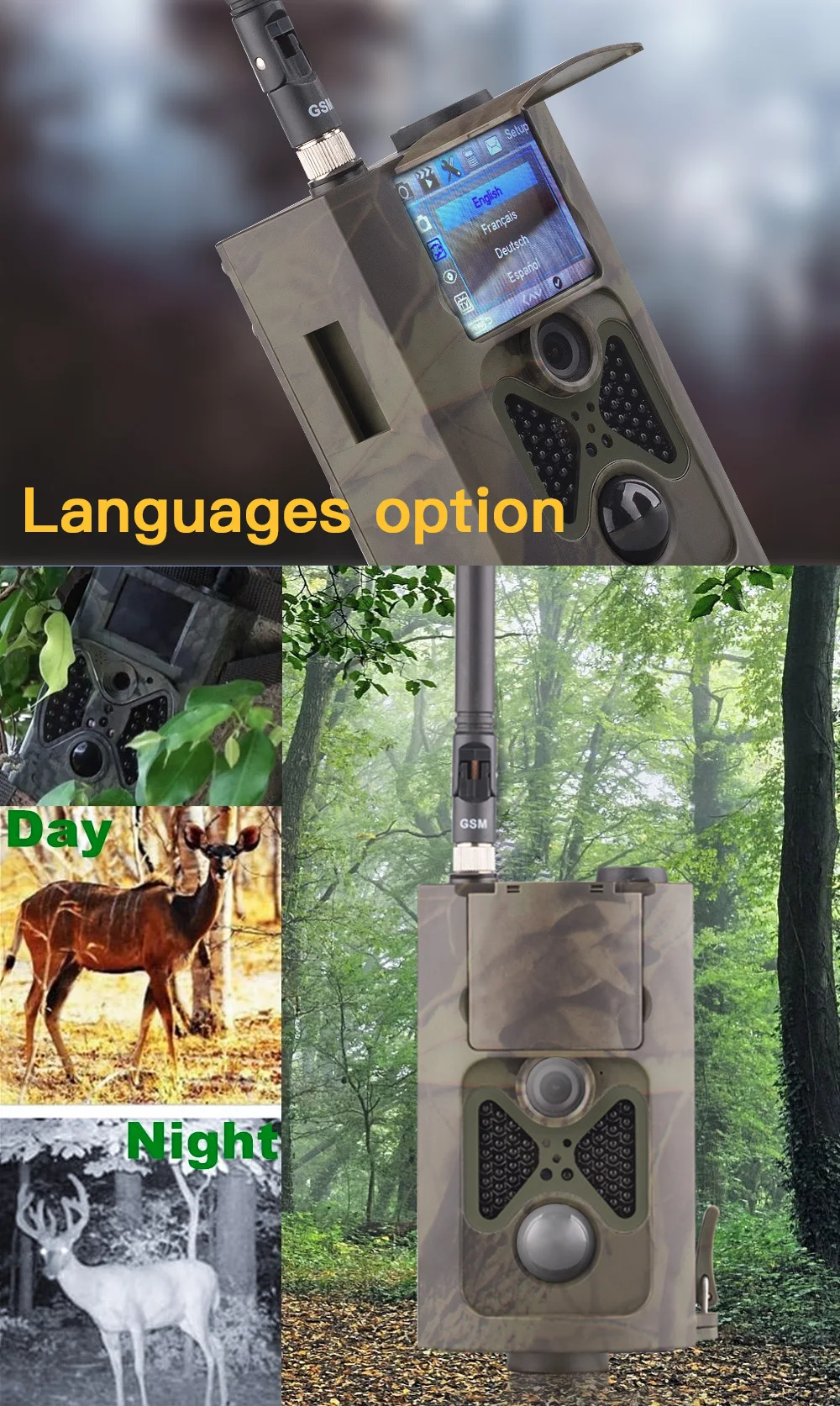 16MP Deer Hunting Camera Photo Traps MMS GPRS Digital Video Camera Waterproof Hunting Wildlife Camera Trap HC550M Photo Hunting (9)