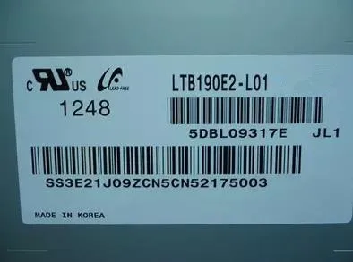 Может обеспечить тестовое видео, 90 дней гарантии LTB190E2-L01 19 дюймов TFT-LCD монитор экрана