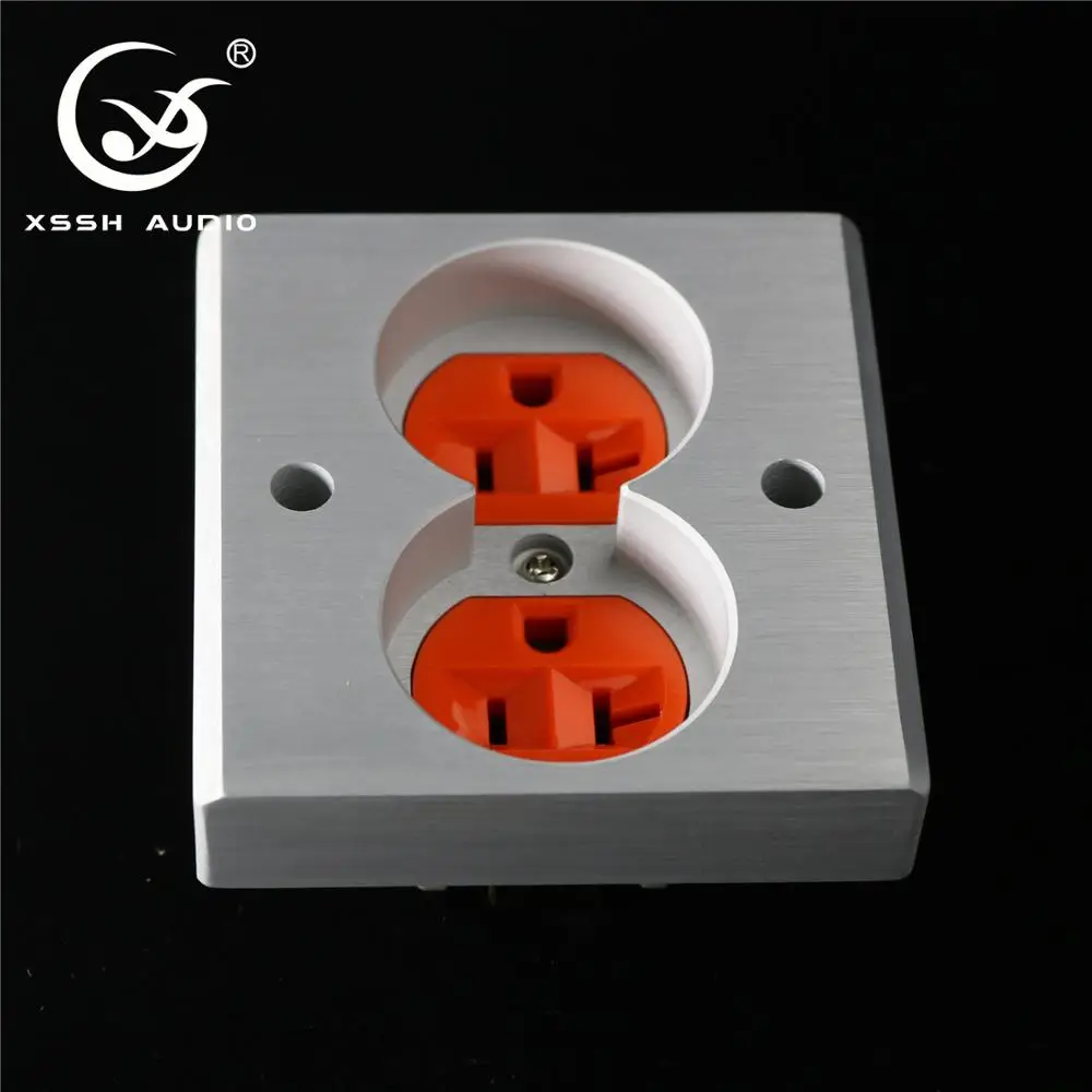 Chapeamento de Cobre Xssh Áudio Faça Você Mesmo Alta Fidelidade Vermelho 24k Ouro 20amp 20a 86x86x20mm ac Eua Iec Entrada Tomada Elétrica Ys36 - Image 4
