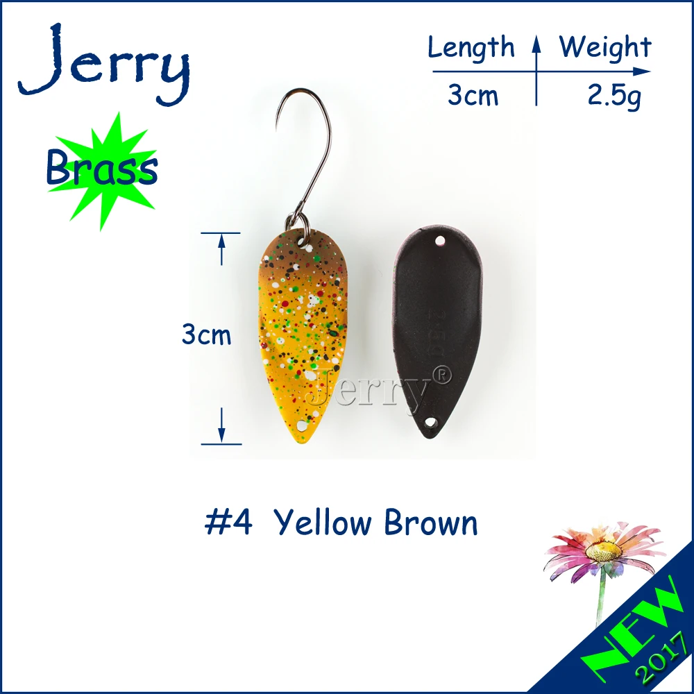 Jerry 1 unid 2,5G 3,5g área y corriente de pesca cucharas japonés calidad lago trucha cuchara señuelos spinner cebo pesca