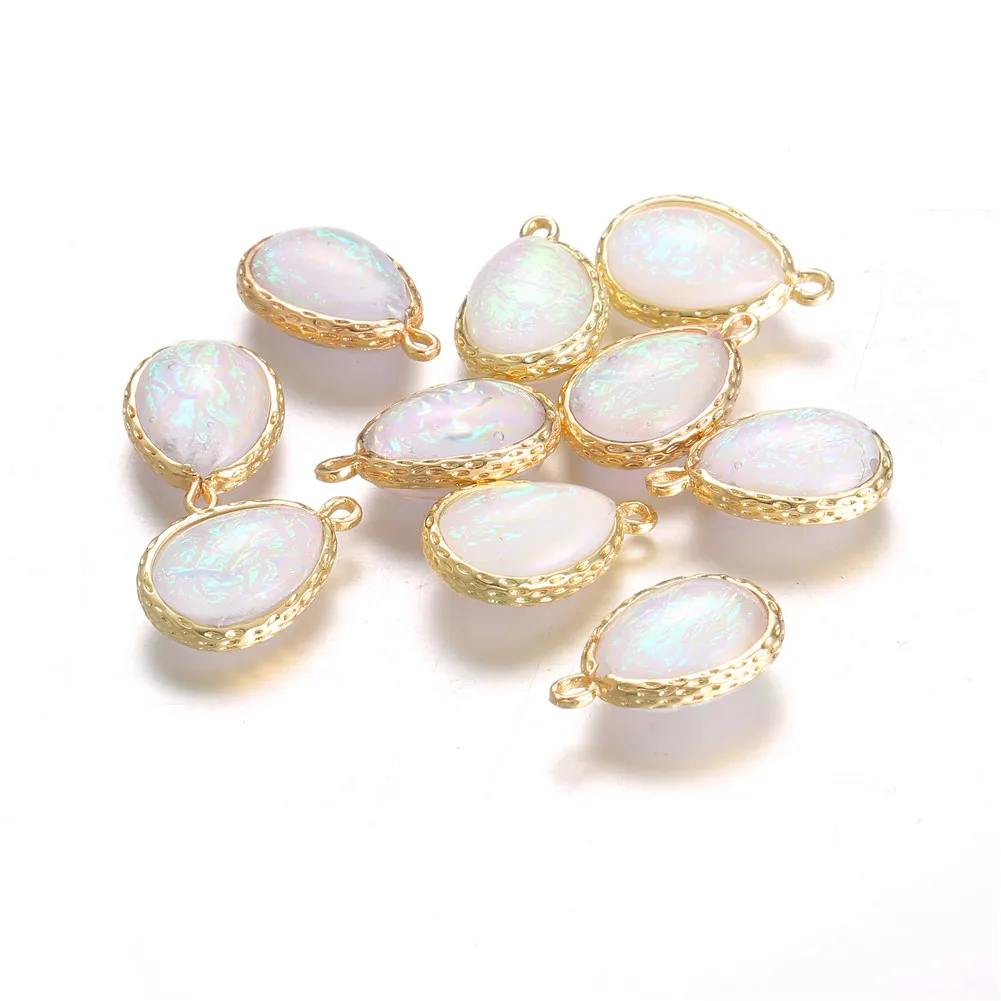 

10PCS/lot Imitation Pearl Pendant Charms For Jewelry Making Supplies Diy Handmade Accessories Water Drop Pendants