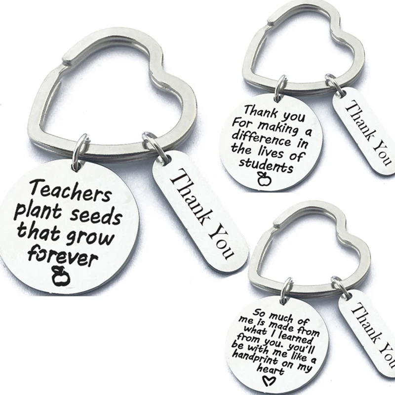 

Teacher Keychains Teachers Plant Seeds That Grow Keyring Key Ring Jewelry For Teachers Day Gift