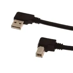 100 шт./лот левый Угловой USB 2,0 мужчина к B Мужской Угловой 90 градусов кабель принтера 50 см, Бесплатная доставка по FedEx