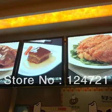 Ультра тонкая алюминиевая прижимная рамка дисплей меню, светодиодное меню для ресторана baord a3 Размер