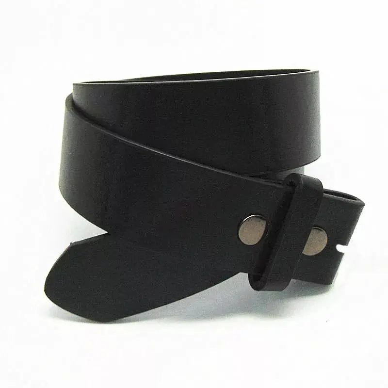 DIY Belts accessories Black PU leather belt without buckle size 105 cm