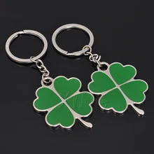 Брелок зеленый четыре листа клевера автомобиль брелок Авто Брелок держатель для Mercedes BMW Audi VW Форд Alfa повезло кулон подарок