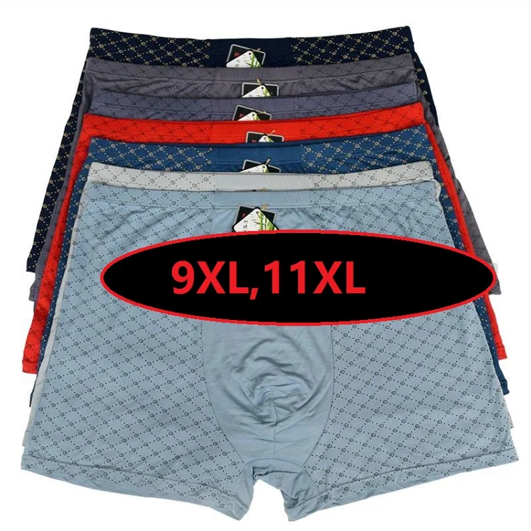 

11X ,9XL Shorts Mens 4Pcs\lot Underwear Soft Boxers Bamboo fiber Boxer Men Print Boxer Shorts Plus Size Boxers Mens Underwear