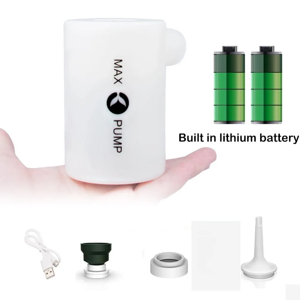 

OBEST Portable Mini Air Pump USB Rechargeable Outdoor Air Inflator Pump for Inflatables Quick Inflate Deflate for Camping 2019#