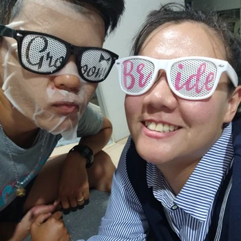 

1pcs Bride Team Bride Plastic Sunglass Bachelorette Party Decor Funny bride to be Groom Glasses Wedding Decor Hen Party Supplie