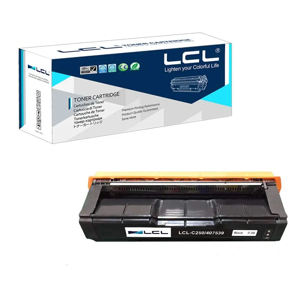 

Any 1 LCL 407539 407540 407541 407542 sp c250dn sp c250sf C261SFNW 2300Pages (1-Pack) Toner Cartridge Compatible for Ricoh