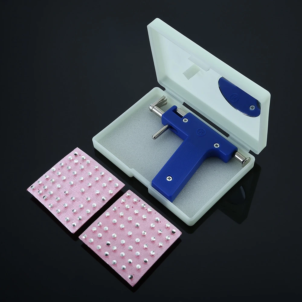 Professional Stainless Steel Body Navel Ear Nose Piercing Gun 72pcs