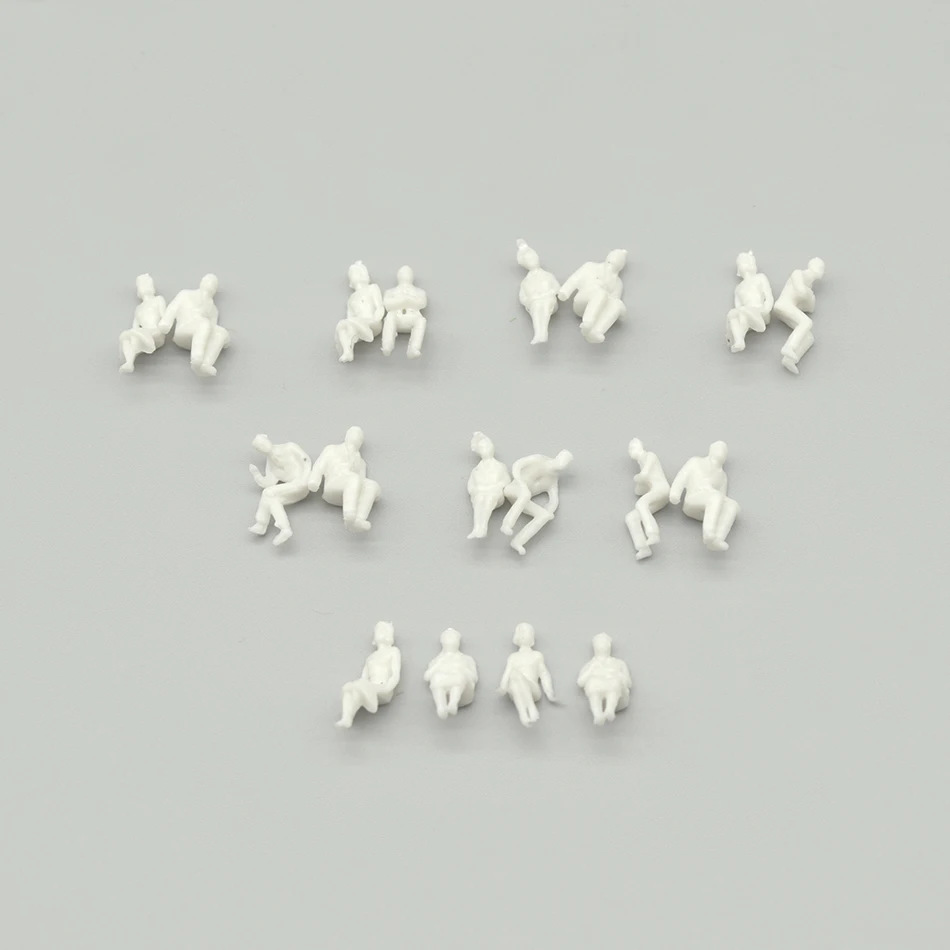 sitting figure seated miniature white people Architectural model human scale ABS plastic peoples 3
