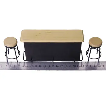 

1/12 dollhouse miniature furniture table and 2 chairs