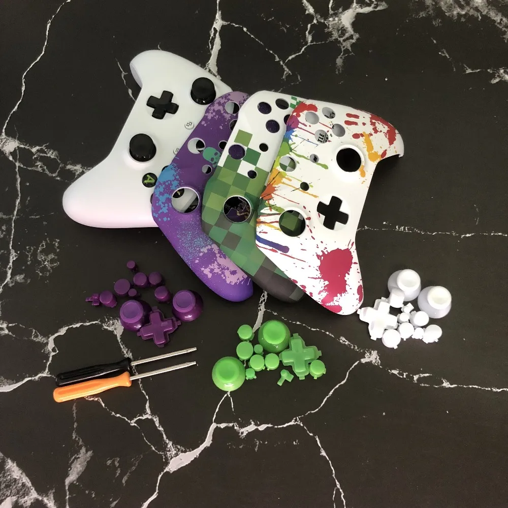 

DIY Front top up Shell Case housing face plate with buttons Gamepad Matt Cover for Xbox One S SLIM/X Controller Game Accessories