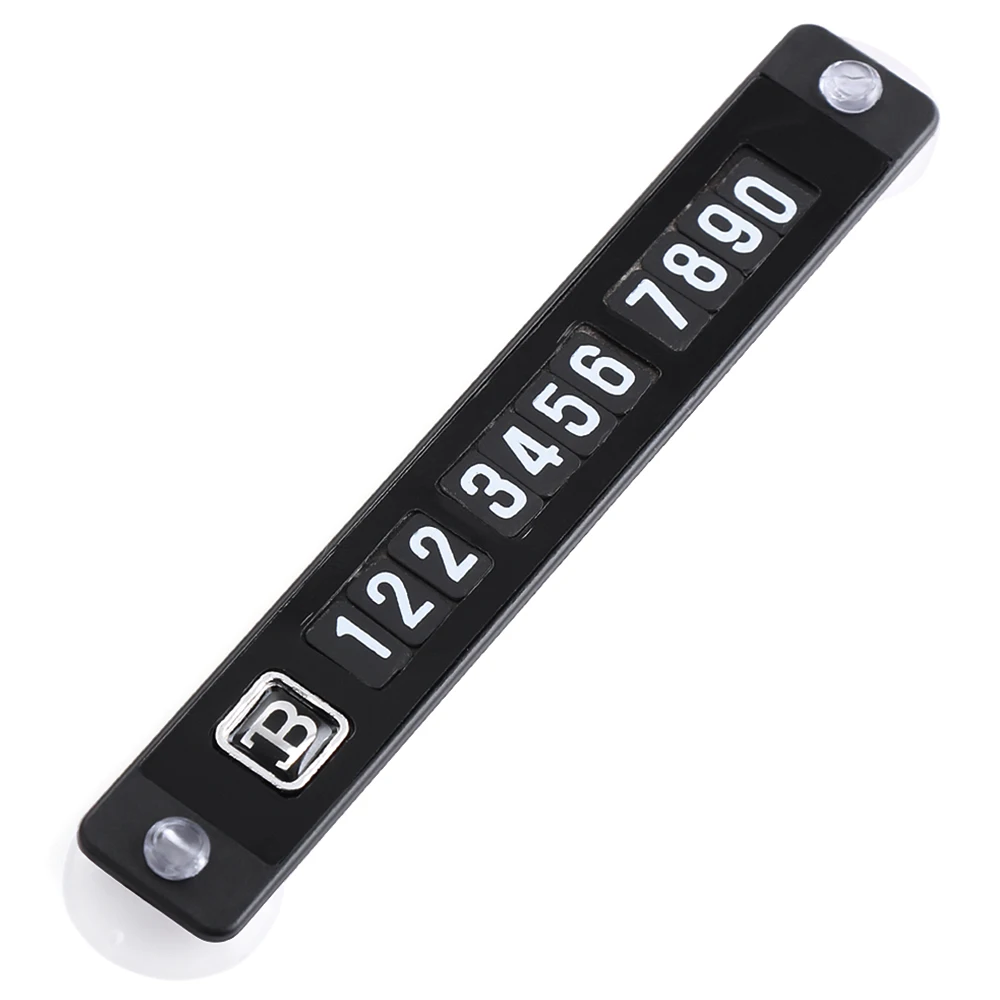 

14.5x2.5cm Car Front Windshield Temporary Parking Card Stickers DIY Magnet Telephone Number Plates Universal Auto Accessories