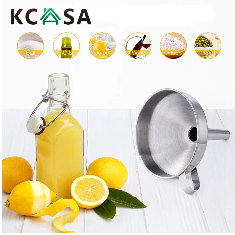 

KCASA KC-SF03 Stainless Steel Juice Jam Liquor Filling Funnel Oil Hopper Filter Kitchen Tools gadget accessories