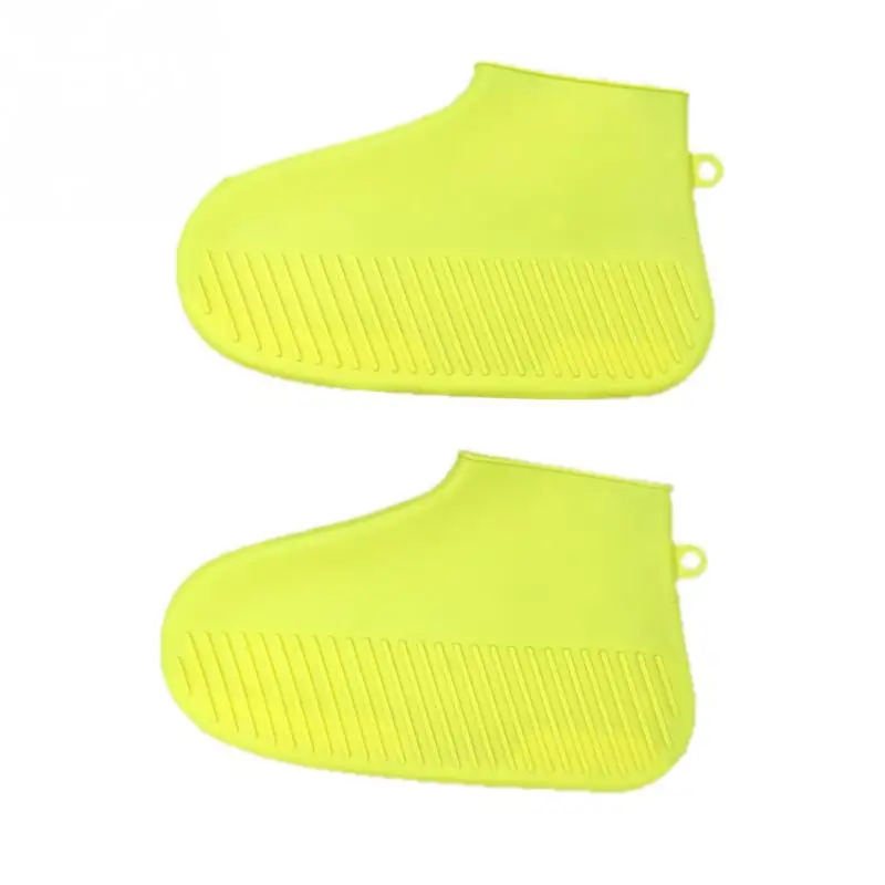 Reusable Silicone Waterproof Rain Shoes Covers Slip-resistant Rubber Rain Boot Overshoes Shoes Accessories Outdoor Thick Sole