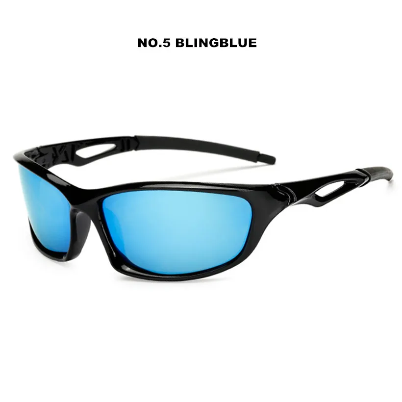 Брендовые дизайнерские мужские уличные поляризованные очки Новое поступление спортивные GogglePolarized солнцезащитные очки мужские очки высокого качества - Цвет линз: Синий