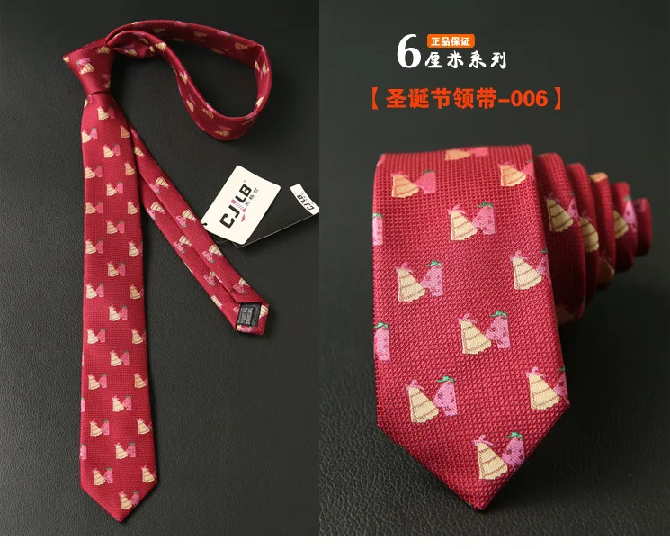 Новый рождественский галстук, 6 см, галстуки со снежинками для рождественской вечерние, мужской галстук-бабочка с изображением дерева
