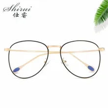 Анти-синий светильник, очки, оправа для женщин/мужчин, прозрачные очки по рецепту, металлические винтажные очки, оптические оправы для близорукости