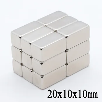 

20pcs 20x10x10 mm N52 Strong Powerful Small Rare Earth Permanet Magnet Block Neodymium Magnet Fridge