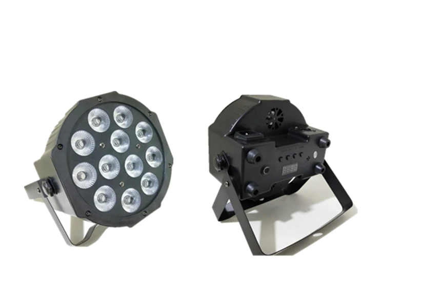 

2pcs 12x12W led By dmx dj lights RGBW 4in1 flat by led dmx512 lights disco dj professional stage equipment