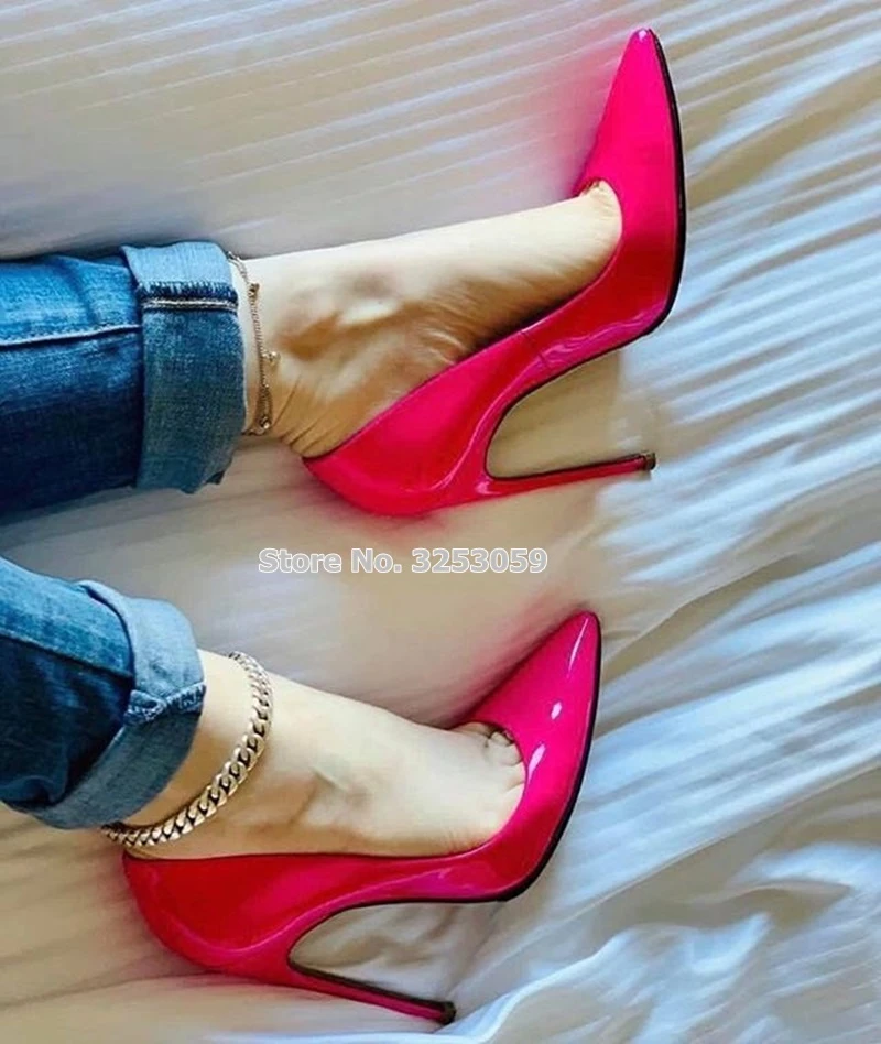 fuchsia pink high heels