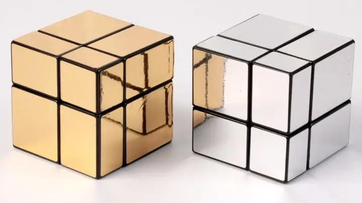 2 шт./лот fangge 2x2 золотой зеркало куб 2x2x2 Mir-два 2x2x2 зеркало блок Magic Cube