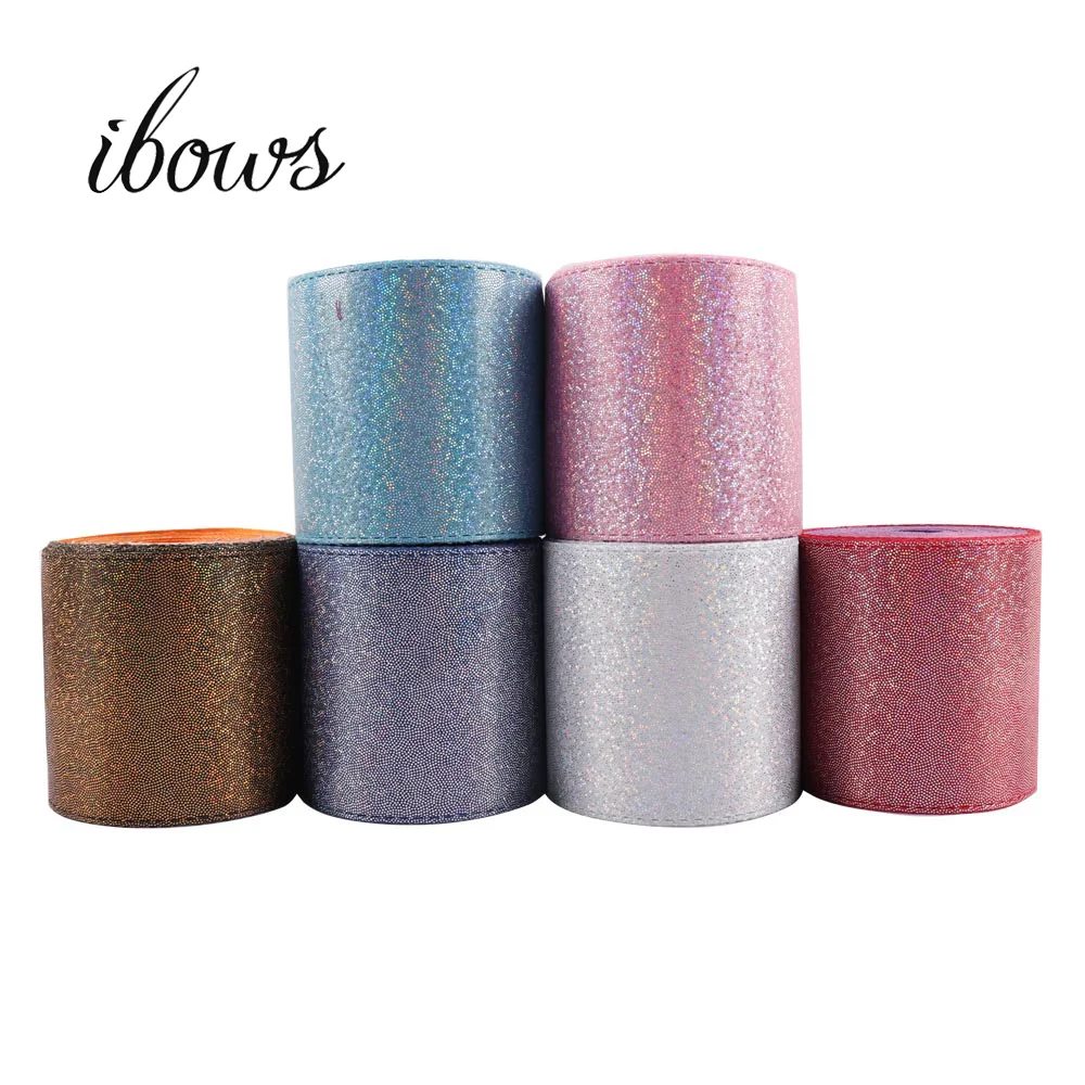 

2Yards 3"(75mm) Laser Leather Ribbon Soft Sweet Candy Color PU Leather Tape For Gift Wrapping DIY Hair Bows Handmade Materials
